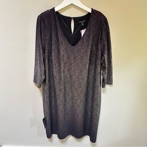 Lane Bryant ~ new ~Ombre Metallic Foil 3/4 Sleeve Dress in size 18/20